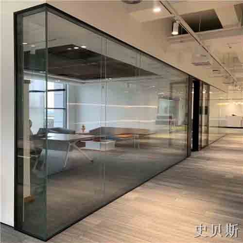 台州双层12mm全景玻璃隔断墙结构图